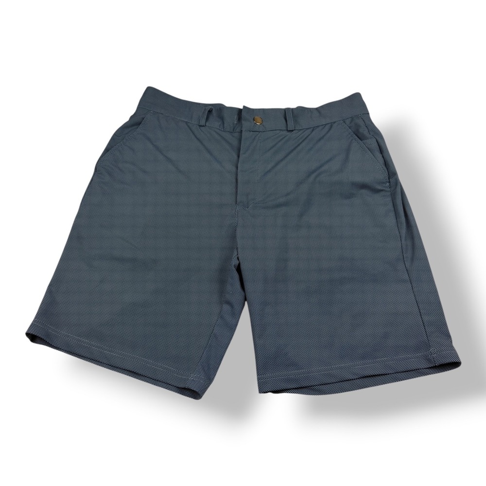 State & Liberty Mens Athletic Fit Shorts 33 Navy Blue 4-Way Stretch Golf 8"